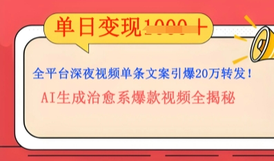 全平台深夜文案新风口:DeepSeek生成百万播放量金句,治愈系内容涨粉速度快4倍-众缘网