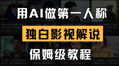 用AI做第一人称独白影视解说，手把手教学，保姆级教程-众缘网